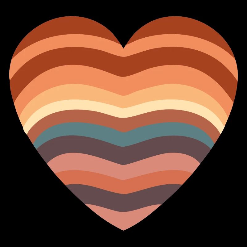 Boho arc-en-ciel coeur