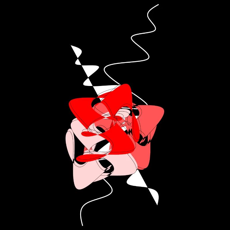 Artistic composition - red and black