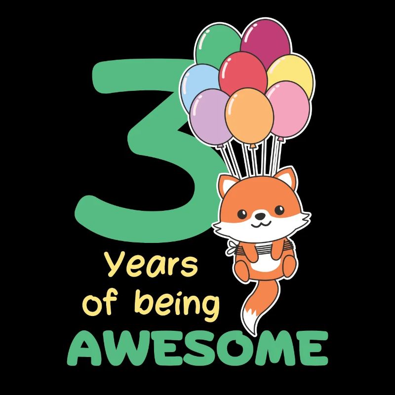 Fox for 3rd birthday children three years old