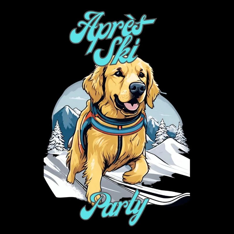 Labrador Retriever Skifahrer Apres Ski