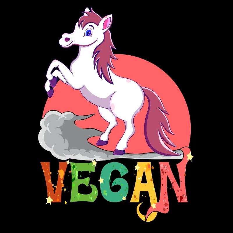 Licorne végétalienne dessin animé arc-en-ciel