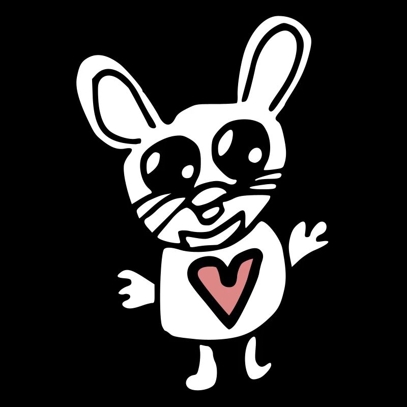 Souris rdl joyeuse avec chemise en forme de coeur