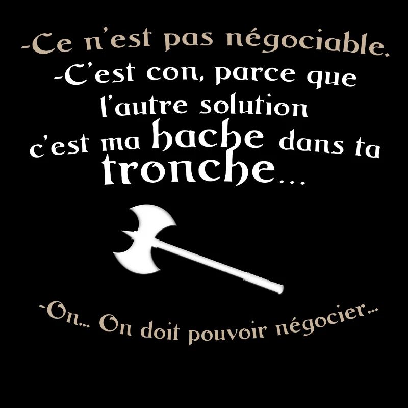 barbare - hache dans la tronche