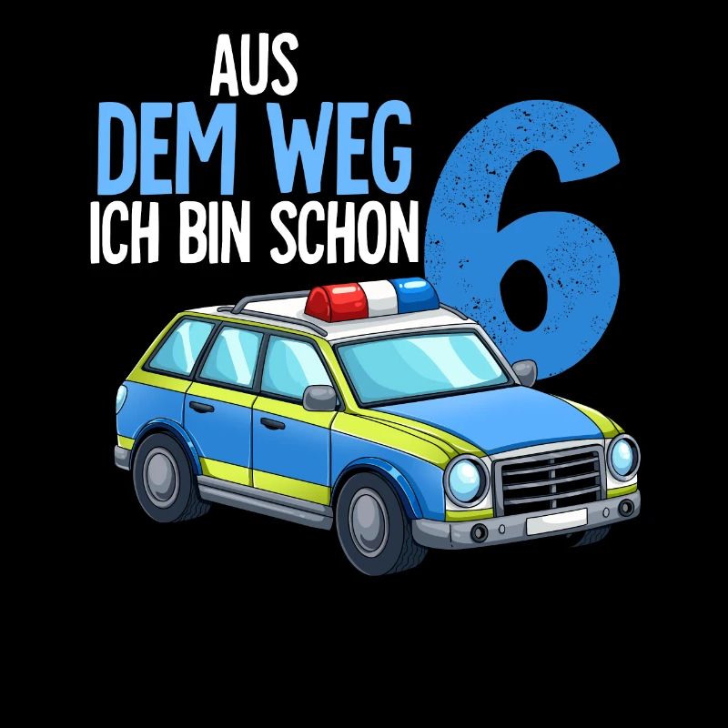 6. Geburtstag Polizei Polizeiauto 6 Jahre