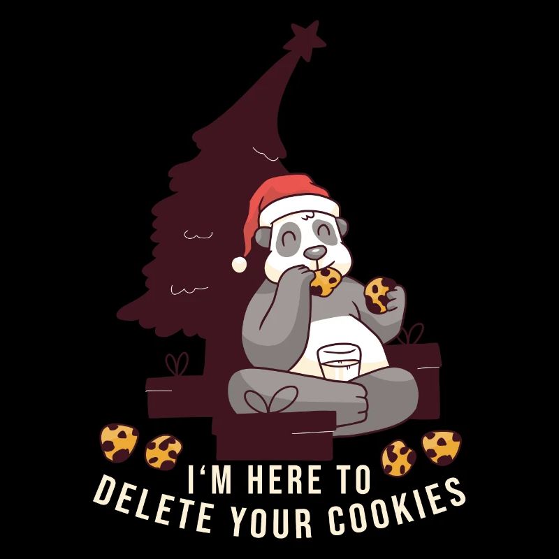 I m here to delete your cookies Panda Christmas