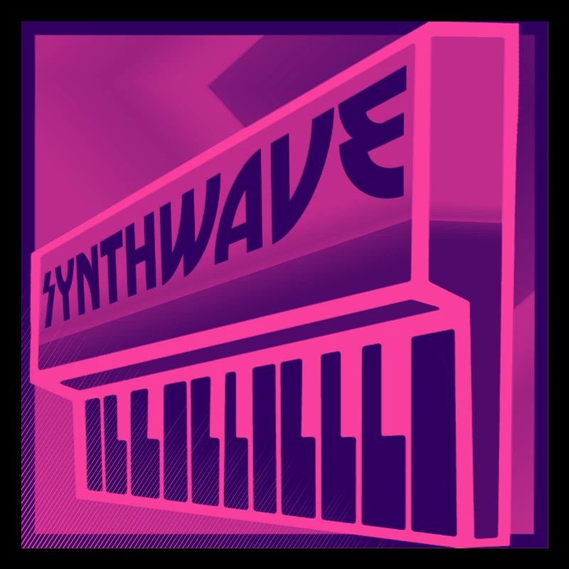 Clavier Synthwave Violet Rose