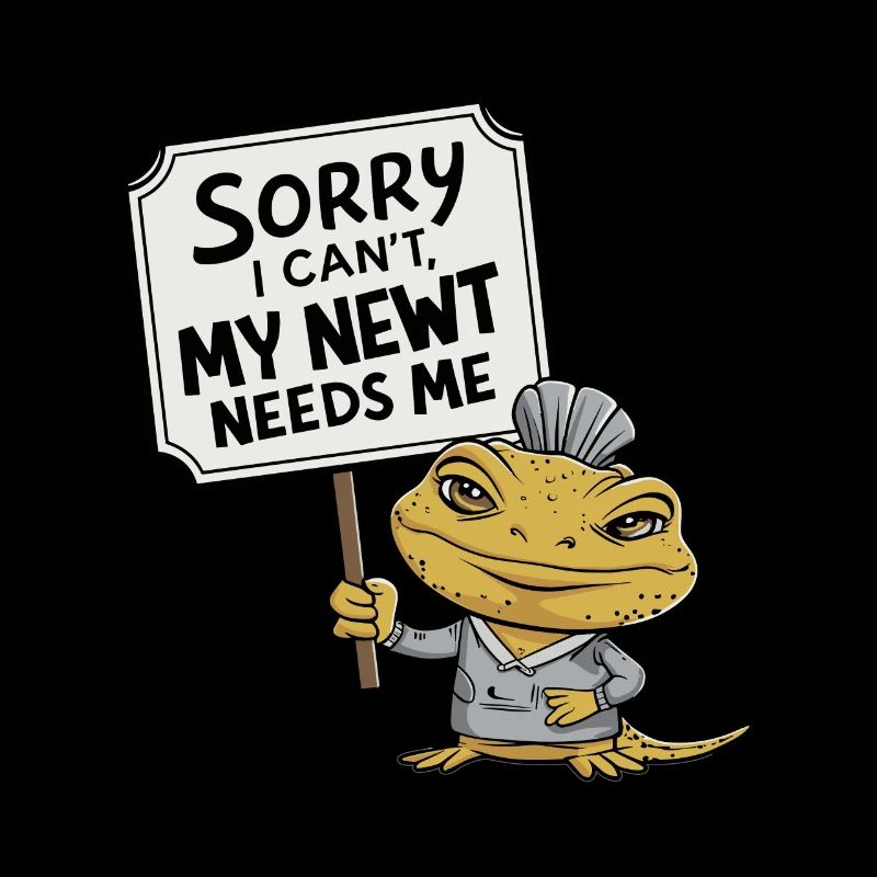 Witziger Molch Spruch