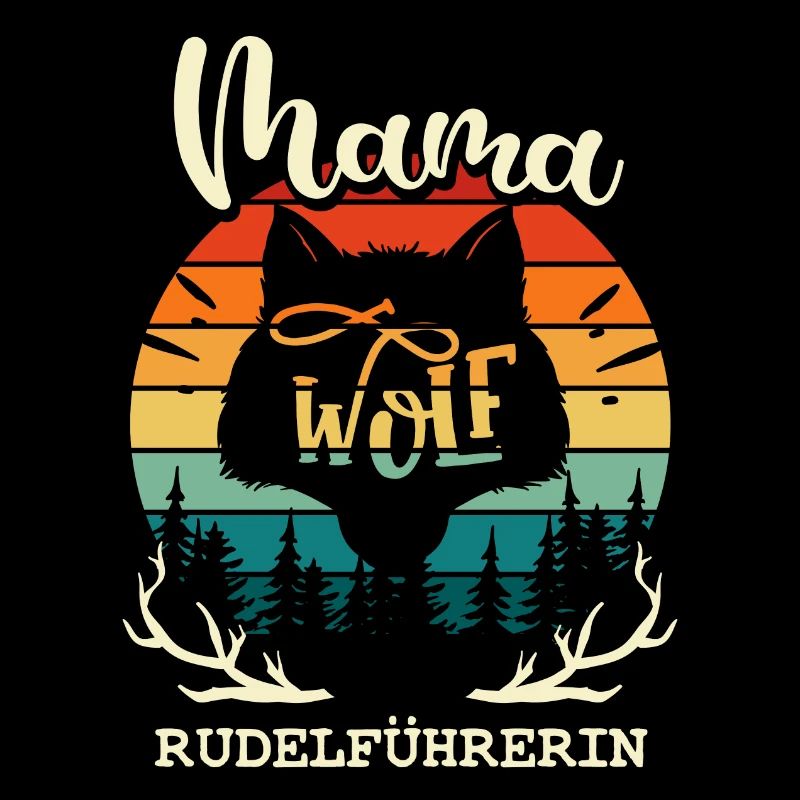 Mama Wolf -Rudel Muttertag Mutter Geschenk Familie