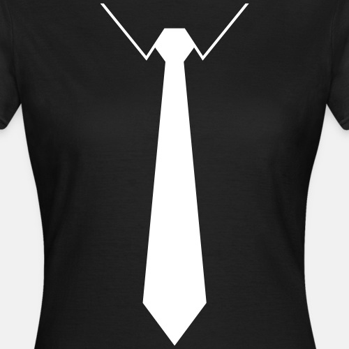 Skjorte med hvitt slips - T-skjorte for kvinner