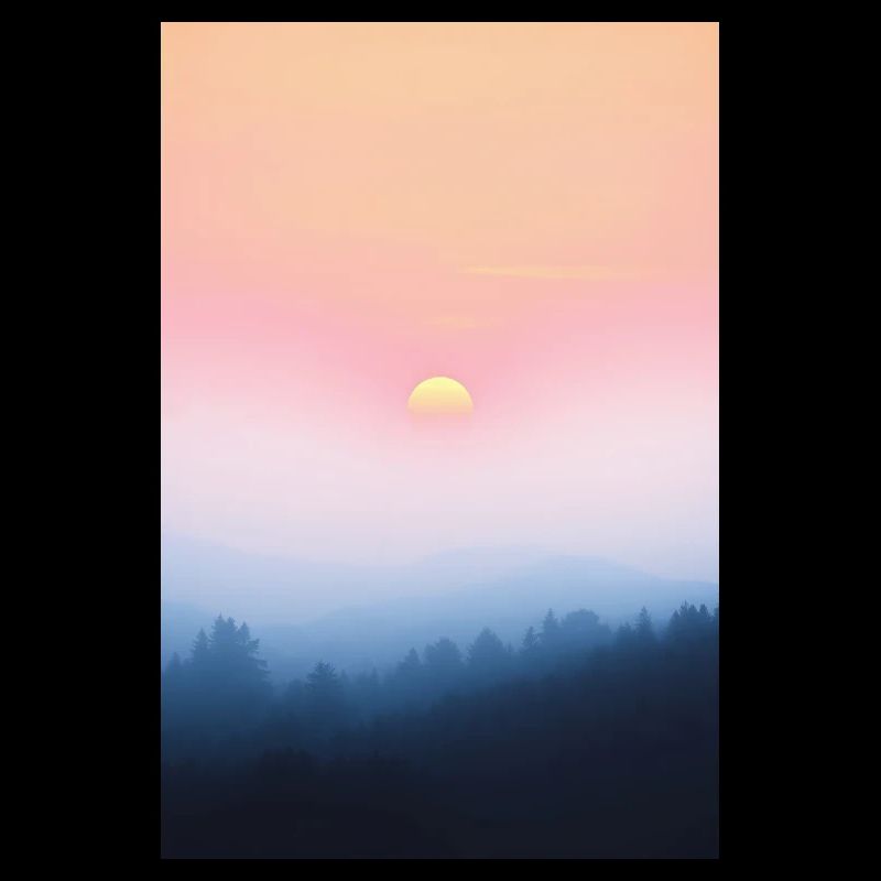Coucher de soleil coloré en automne