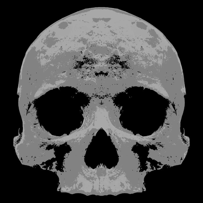Totenkopf grau und düster