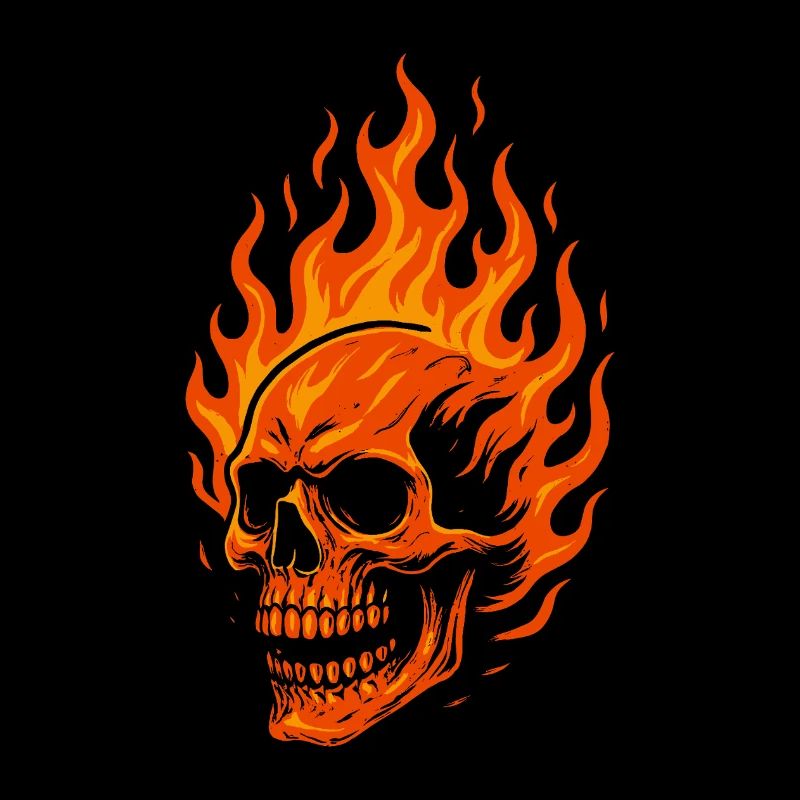 Crâne en feu