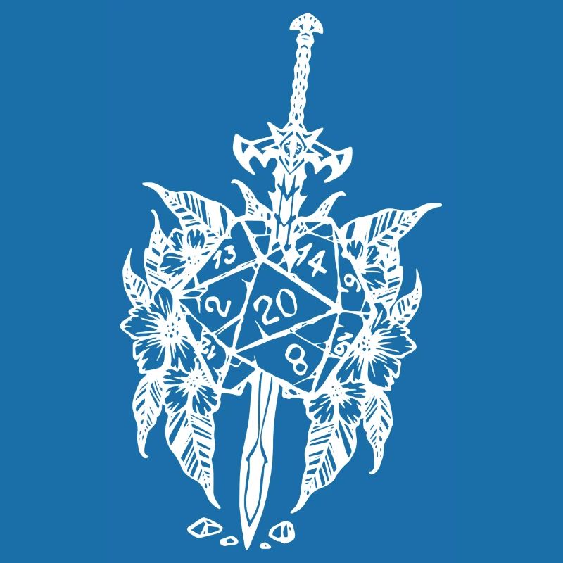 D20 rpg game épée fleur