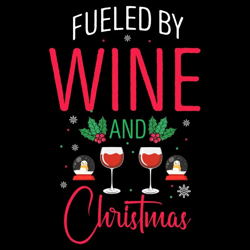 Alimenté par le vin et Noël Rétro Wine Lover
