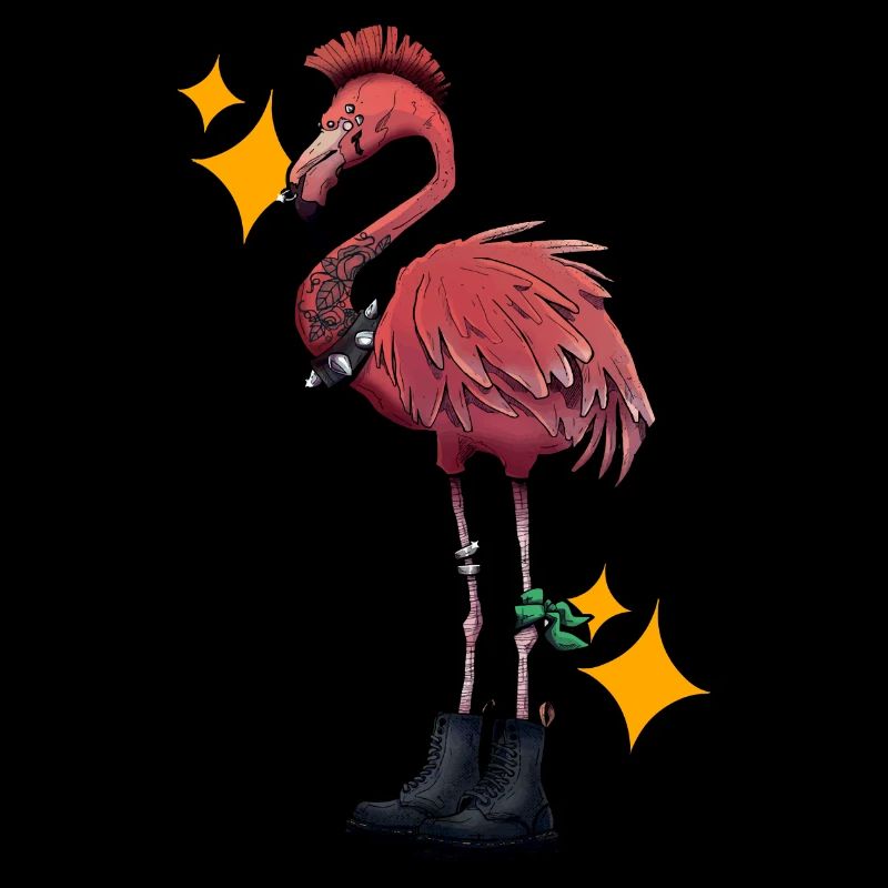 Flamant rose punk américain