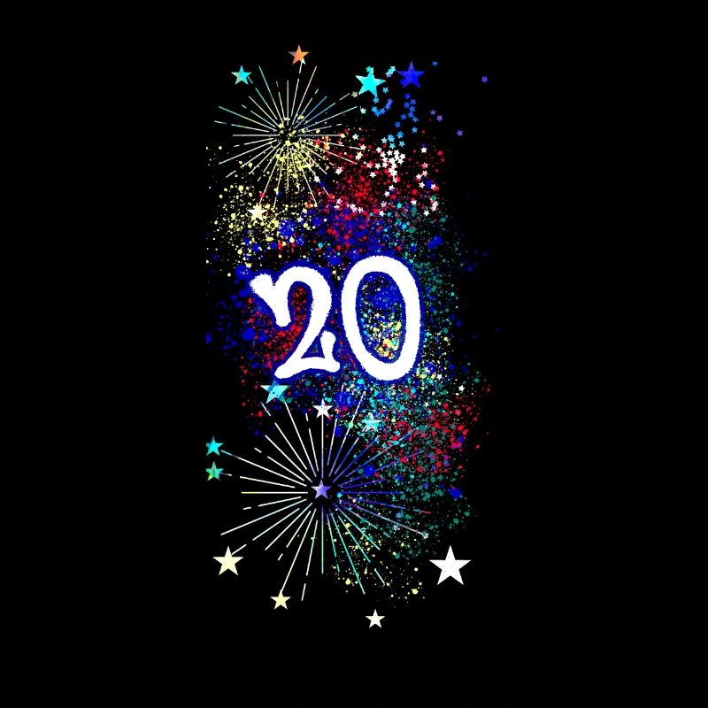 20, anniversaire, 20 ans, feux d’artifice, graffitis