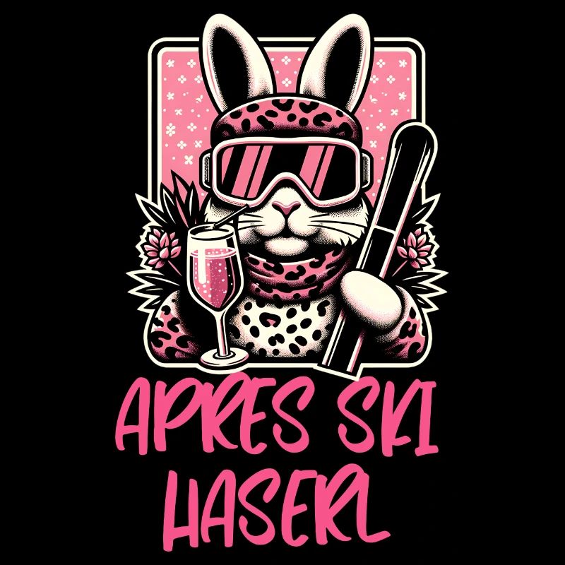 Apres Ski Haserl - Ski Häschen Design