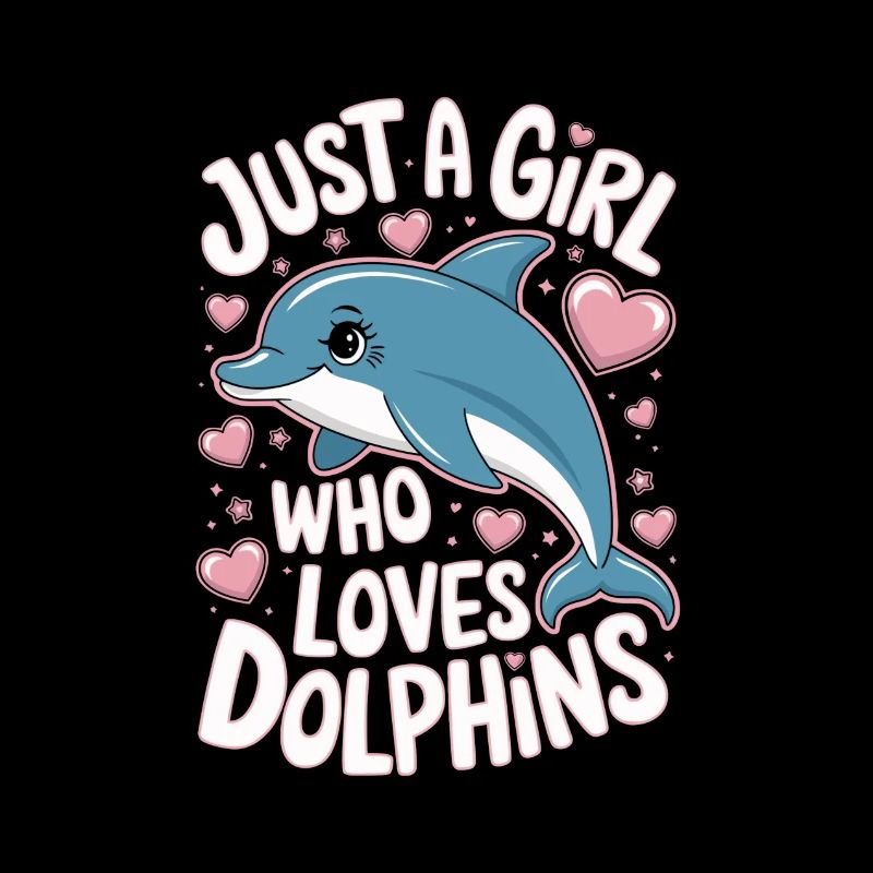 Süßer Delfin Spruch Mädchen Frauen