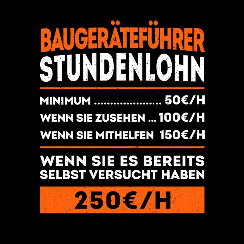 Baugeräteführer Baggerfahrer - Stundenlohn