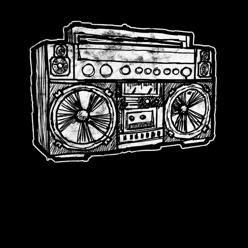 Cassette Ghetto Blaster Hip Hop