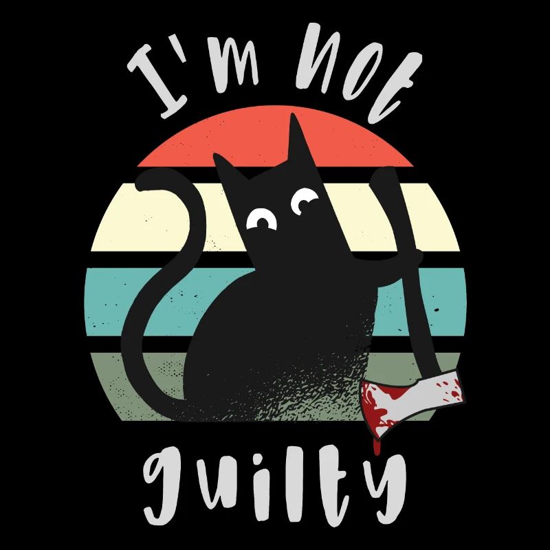Je suis innocent, chat avec hache