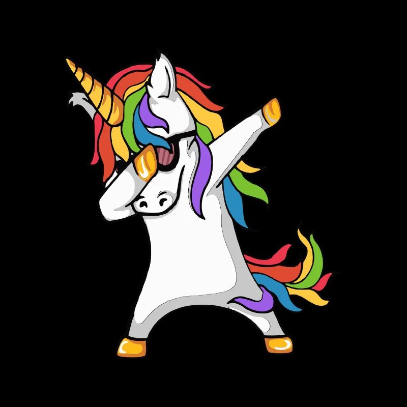 Conception d'un cadeau de licorne tamponnant