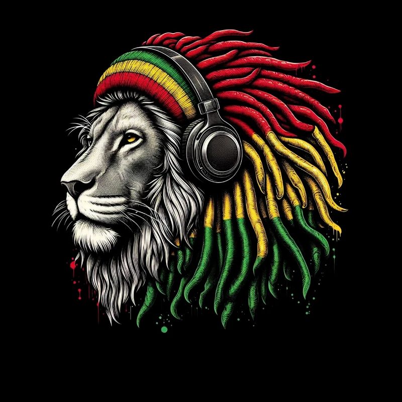 Lion jamaïcain Reggae Root Lion Judah Rasta
