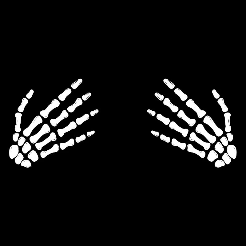 Hands breasts breast skeleton tits