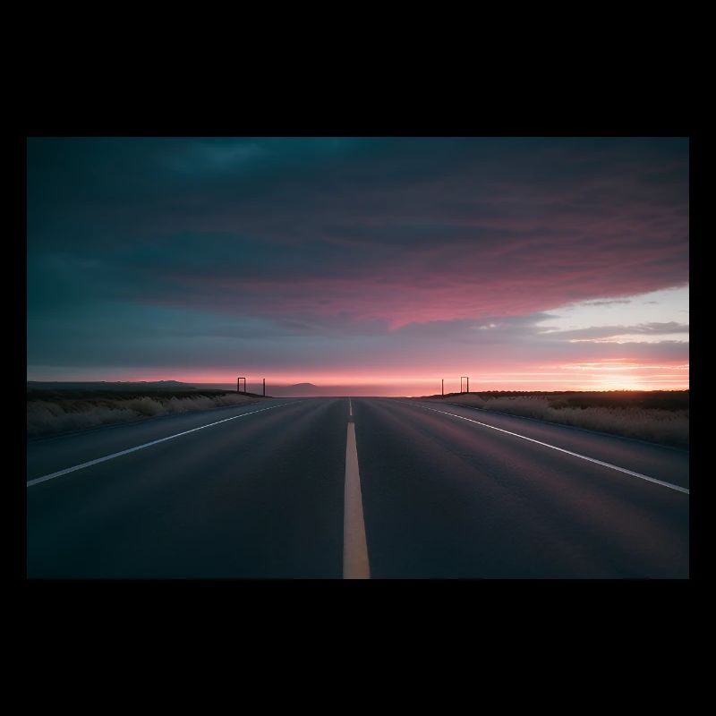 Endless Road at Sunset