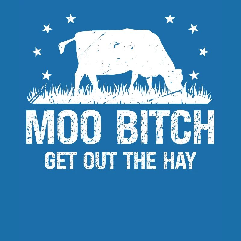 Moo, dehors avec le foin