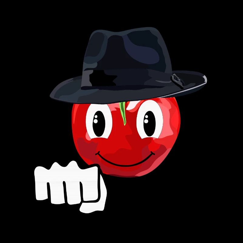 Tomate mit Smile gibt Knuckles Faust