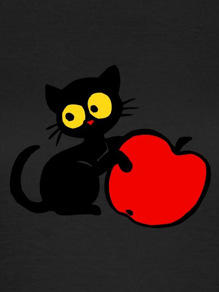 Kitten with apple