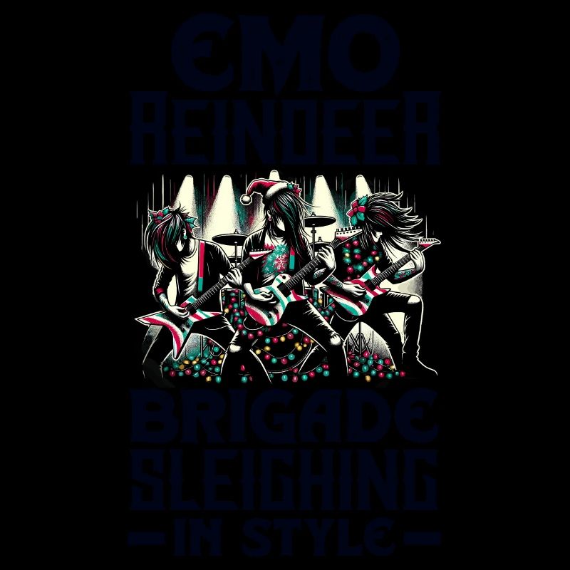 Emo Reindeer Brigade traîneau dans le style Emocore