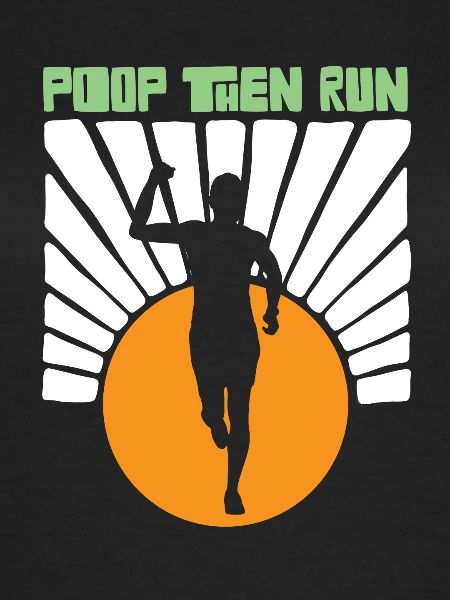 Poep en ren dan grappige marathonloper ultrarunning