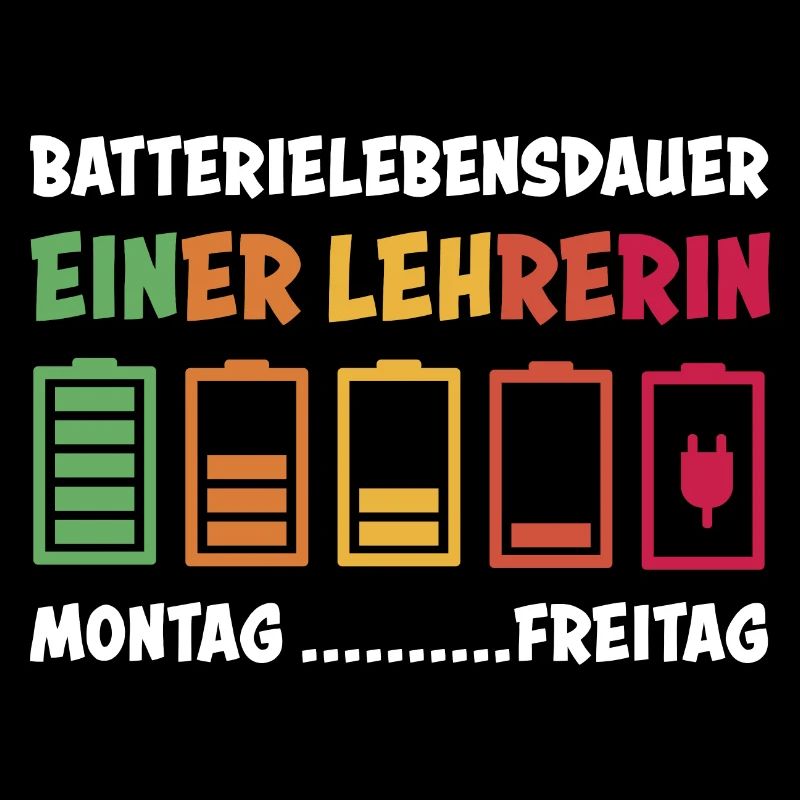 Lehrerin Lehrer Spruch Batterie Schule Geschenk