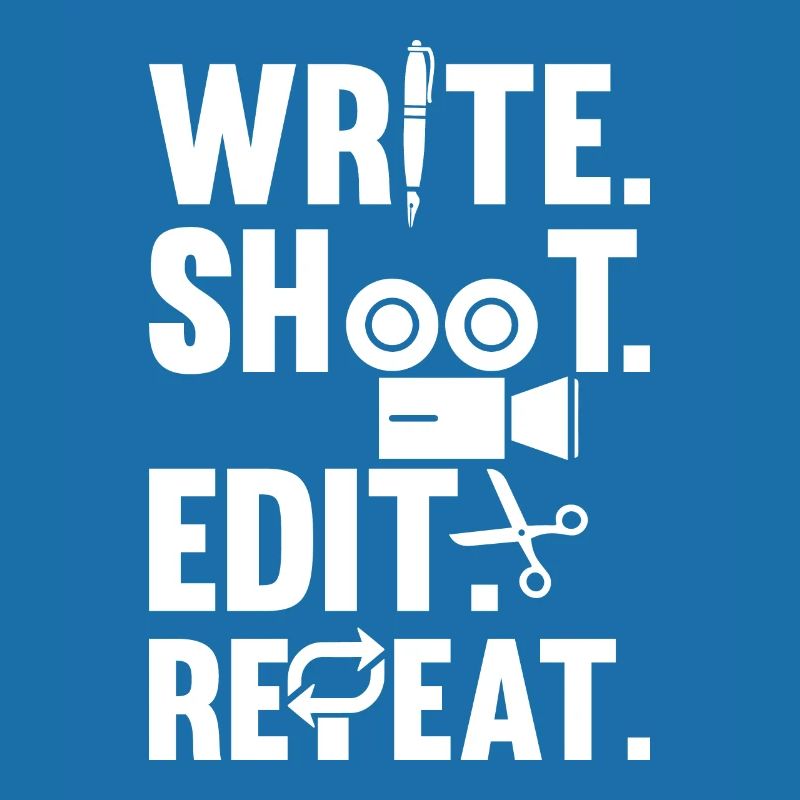 Write Shoot Edit Repeat Design für einen