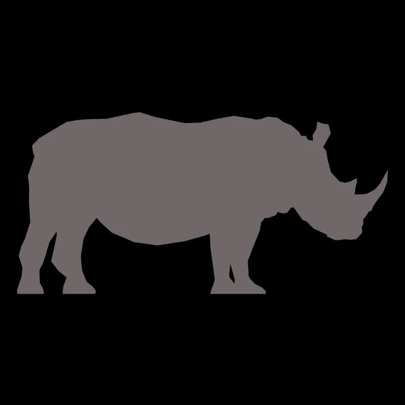 Profil de rhinocéros Gris