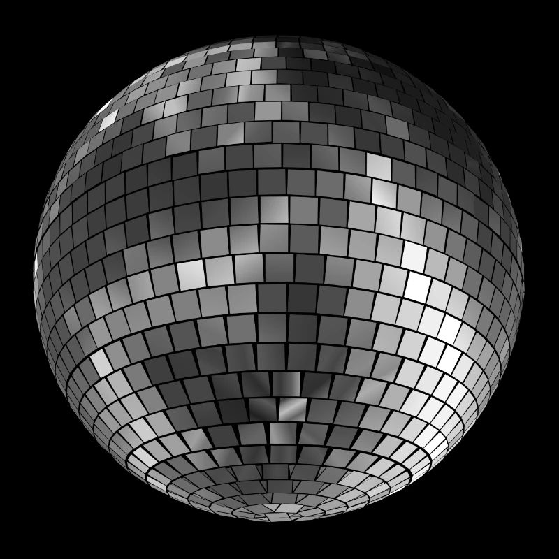 Diskokugel Mirrorball silber