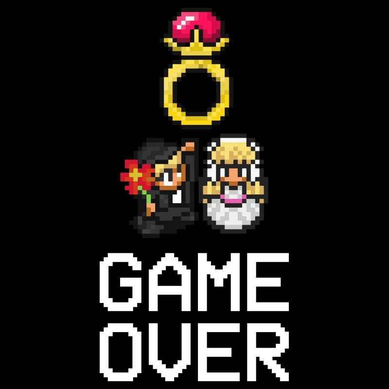 Retro Game - Game Over - Married - Wedding