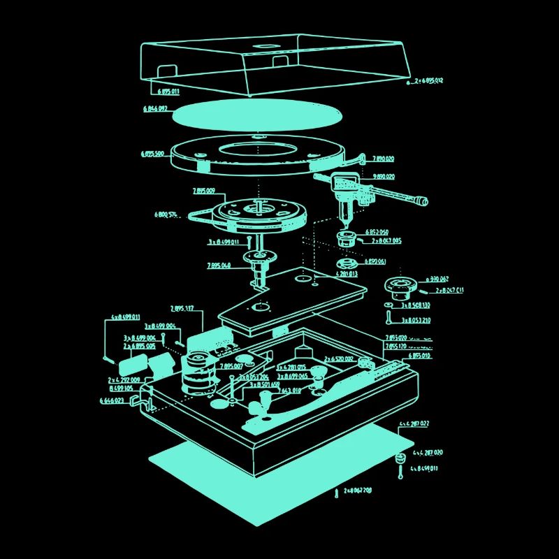 Rétro Old school Phonographe Illustration
