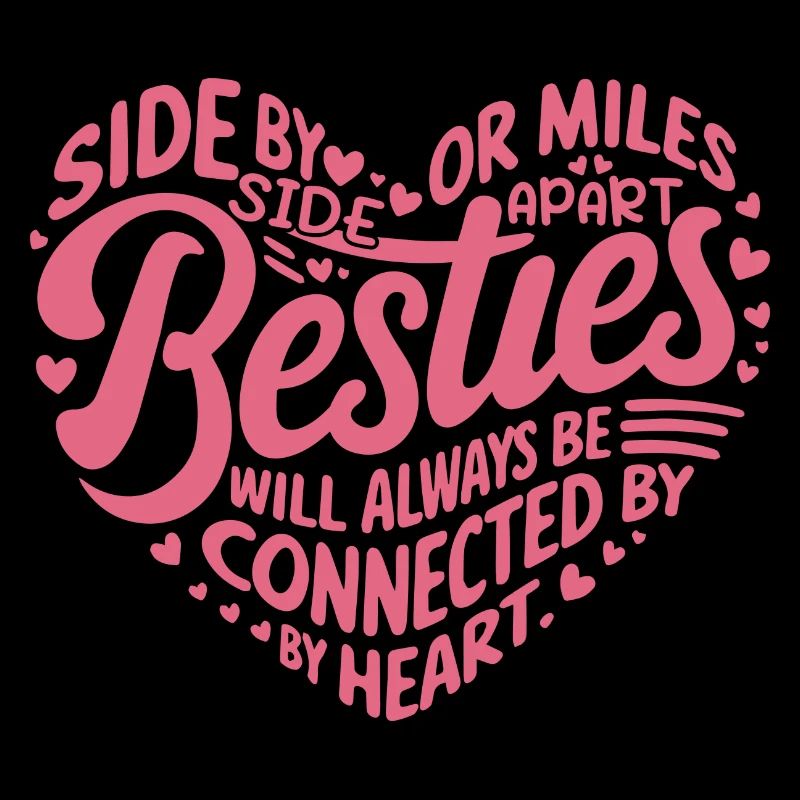 Besties will always be connected by Heart | BFF