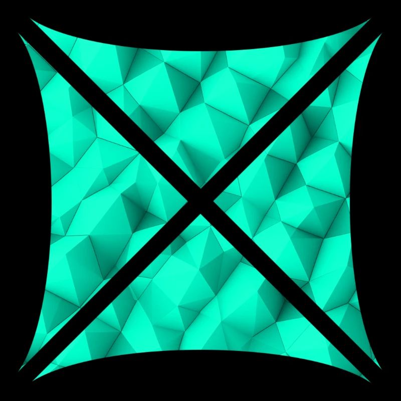 Abstraktes Polygon Design türkis
