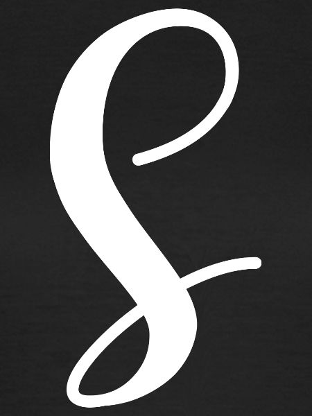 Calligraphy, initial S
