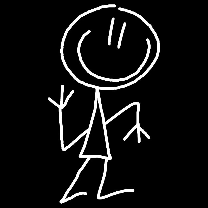 Slim man stick figure