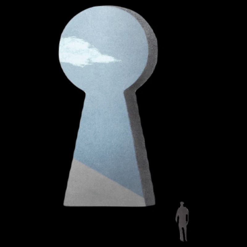 View through the keyhole