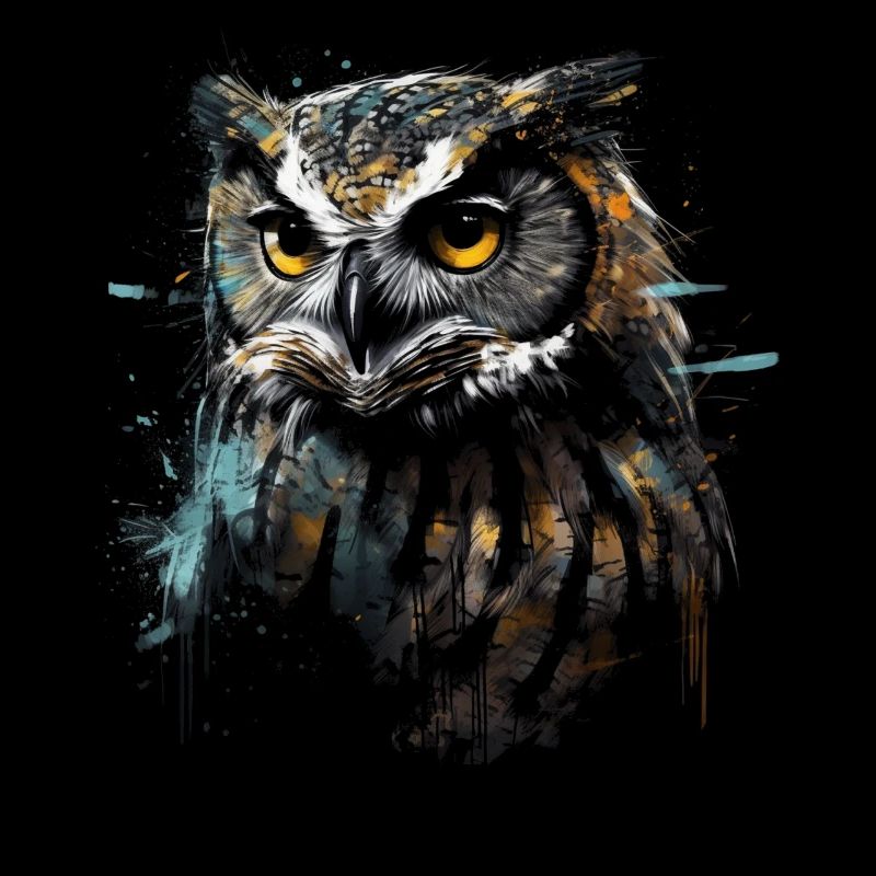 Eule Nachtvogel Vogel Tier Geschenk Kunst