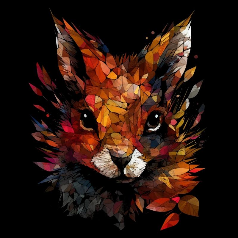 Eichhörnchen Herbst Herbstblätter Geschenk Tier