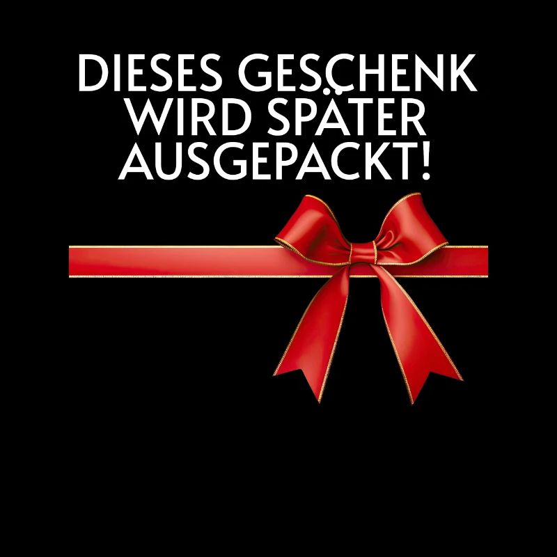 Weihnachten Geschenk rote Schleife Spruch X-Mas