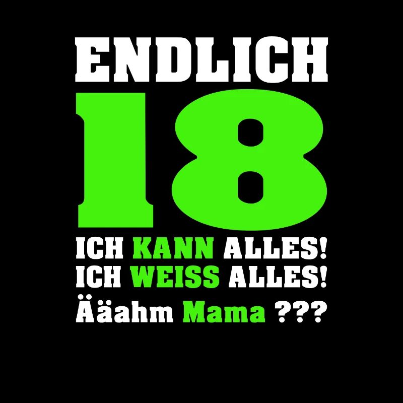Endlich 18 Sprüche Geschenkidee zum Geburtstag