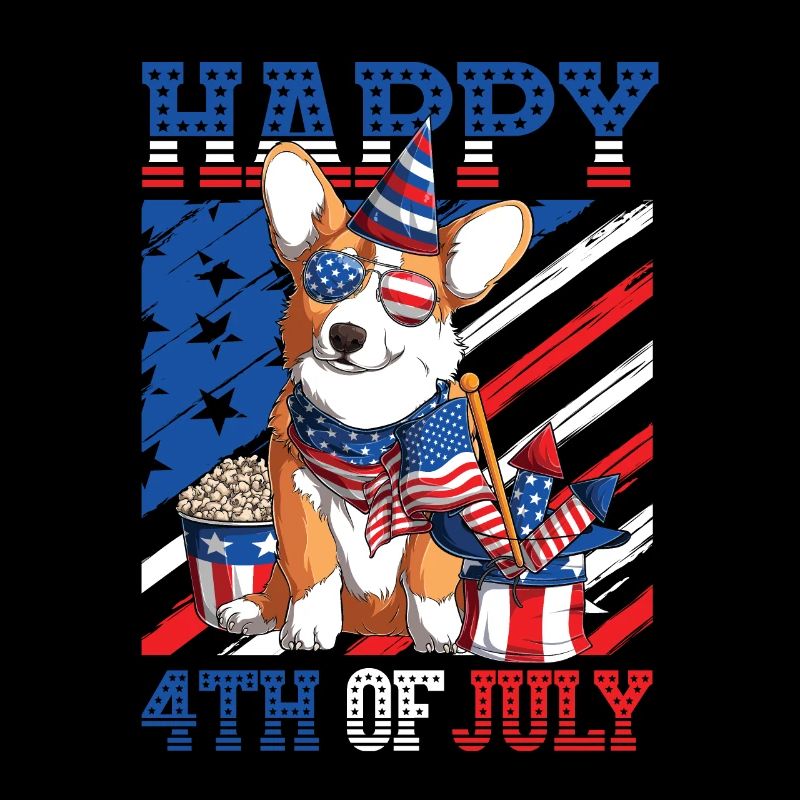 Joyeux 4 juillet Corgi